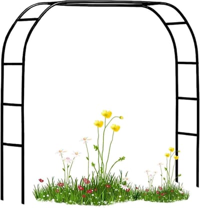 Metalen Tuinboog - Bruiloftsprieel Arch - Buiten Decoratie - Roestbestendige Coating - 120 cm-350 cm - Zwart