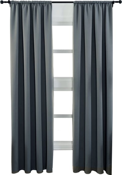 Gordijnen - Set van 2 - Donkergrijs - Verduisterend - Fluweel - 135x175cm