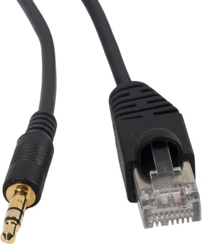BOSSCOM RJ45 - 3,5mm Jack kabel voor B&O | zwart | 0,15 meter