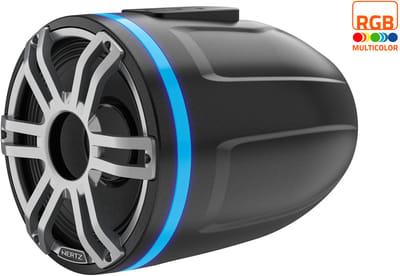 Hertz HTX 8H S-FL-G - 8" zwarte Marine Tower Sport Speaker RGB LED 400 Watt