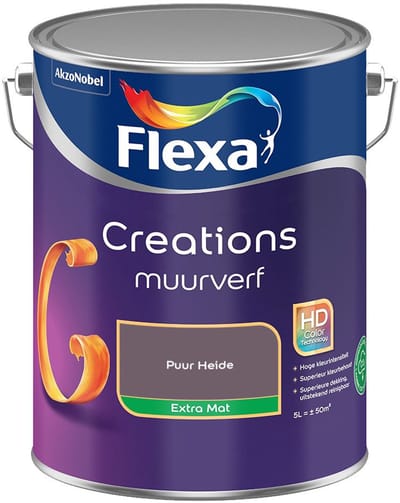 Flexa - Creations Muurverf Extra Mat - Puur Heide - Mengverf - 5 L