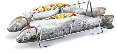 Unyqoos ® Innovatieve Vishouder voor Oven en Grill met Optimaal Kookgemak en Smaakbehoud