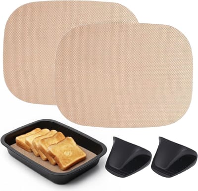 Set van 2 Herbruikbare Bakfilms - Premium Bakpapier, Hittebestendig en Antiaanbaklaag voor Oven en Grill, Ideaal voor Bakmat en Barbecue