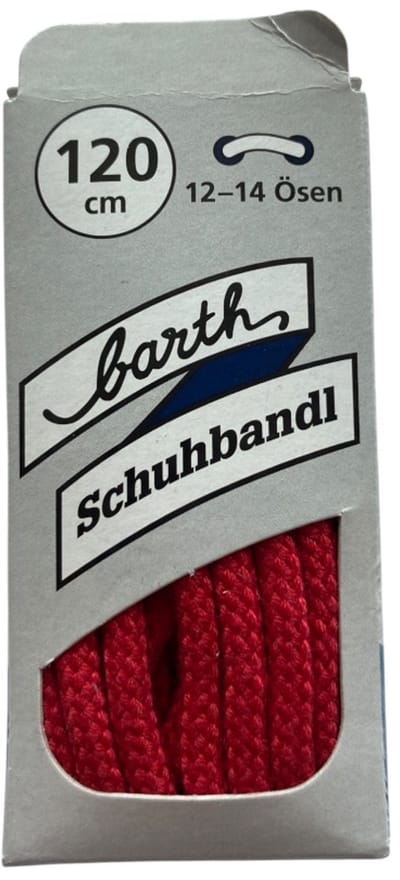 Veters dik rond 120 cm Rood (Barth)