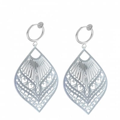 Klem oorbellen- filigraan- zilverkleur-geen gaatje-Charme Bijoux