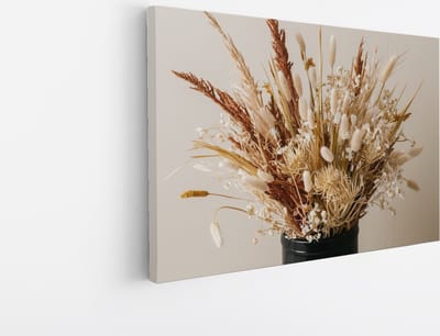 Saammp Canvas Schilderij - Boeket bloemen - Natuur - 30x20 - Foto op canvas - Wanddecoratie - Muurdecoratie Woonkamer - Kantoor Decoratie