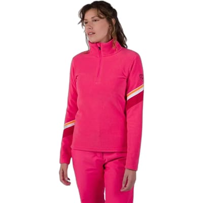 Rossignol Strawpile Fleece Met Halve Rits Roze L Vrouw