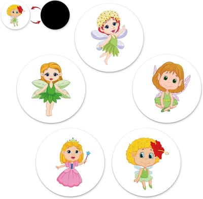 10 herbruikbare stickers voor zindelijkheidstraining, schattige ontwerpen voor meisjes met 5 verschillende elf prinses patronen, ideaal voor het stimuleren van zindelijkheid en beloningssysteem