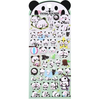 Autocollants Panda 3D Matériaux DIY pour Loisirs Créatifs d'Enfants Notes Post-it Papeterie Autocollants Décoratifs Cadeaux Parfaits pour Enfants