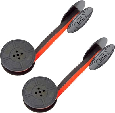 Kleurlinten voor Schrijfmachines - 2 Pack Geschikt voor Typemachines, Dubbel Gewikkeld, 7 Meter Lang