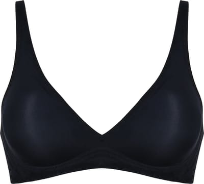 Beha- Bralette - uitneembare cups - zwart - maat XL - Naturana - kruisband -