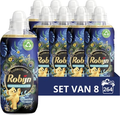 Robijn Collections Wasverzachter - Beautiful Mystery - met 97% biologisch afbreekbare ingrediënten* - 8 x 38 wasbeurten