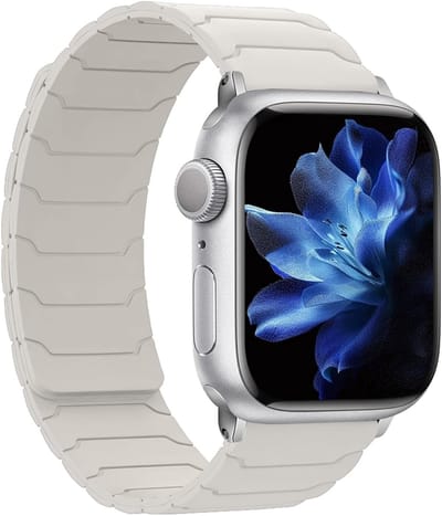 Verstelbare Magnetische Sportband voor Apple Watch 42mm 41mm 40mm 38mm, Sterke Silicone Loop voor Heren en Dames, Comfortabele en Duurzame Horlogeband
