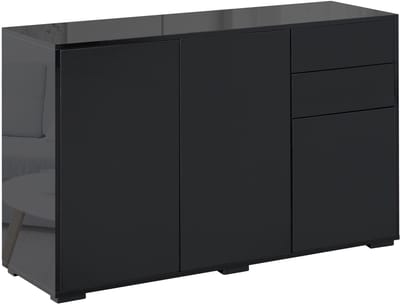 HOMCOM-dressoir-117x36x74cm-Panneaux de particules-zwart