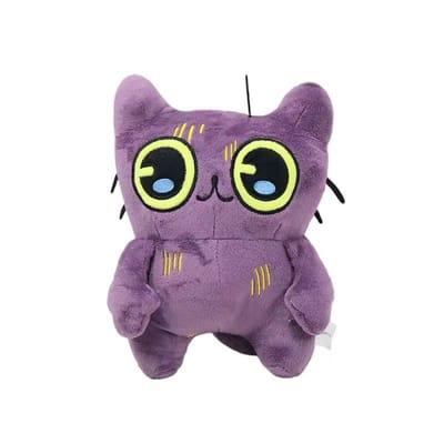 Schattige Paarse Grote Ogen Kat Pluche Pop Zacht Knuffeldier Voor Kinderen Verjaardag Kerstcadeau Huisdecoratie Verzamelspeeltje Pluizige Pluche 23CM