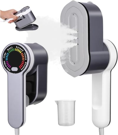 Aura® Stoomapparaat Kleding - Kledingstomer - Handstomer - 120ml - Grijs - 15cm x 11cm x 25cm