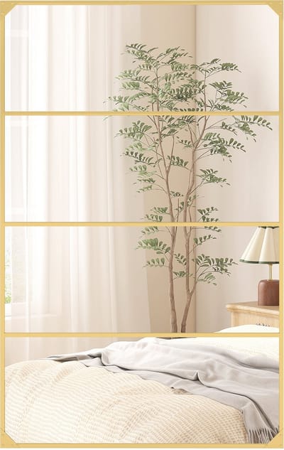 HOMCOM Wandspiegel - Glas - 109x2x69cm - Goud