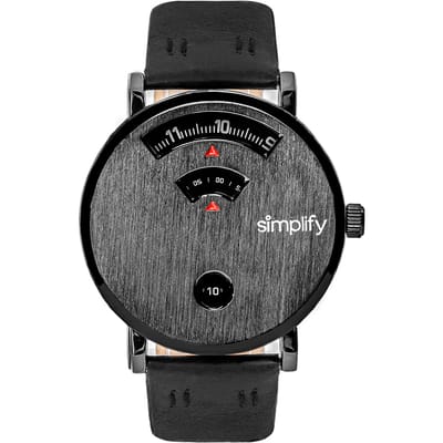 Vereenvoudig de 7000 lederen band horloge