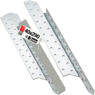 LUN FIX - Sparrenpfettenanker - Verzinkt - 40x290mm - 10 stuks - Zware Hoekverbinder
