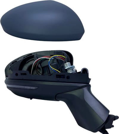 BILMAX Rechter Buitenspiegel Vervanging voor Renault Clio 5 2020–2024, Elektrisch Verstelbaar, Verwarmd, Elektrisch Inklapbaar, Met Richtingaanwijzer, Met Temperatuursensor, Gegrond, 11-Pins (Passagierszijde)