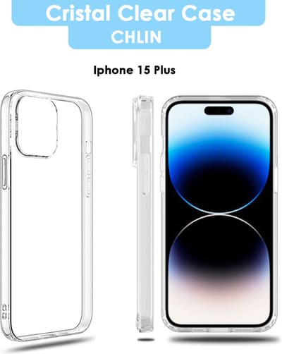 CL CHLIN - Transparant Hoesje voor iPhone 15 Plus extra dun met verhoogde rand - iPhone 15 Plus hoesje nieuw model - Dun hoesje iPhone 15 Plus - iPhone 15 Plus - iPhone 15 Plus Accessoires - Kerstcadeau - cadeau tips.