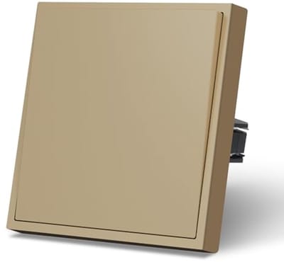 Inbouw Lichtschakelaar 1-voudig 1-weg Kunststof Goud 80mm x 80mm