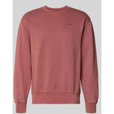 Sweatshirt met logo-stitching en ronde hals