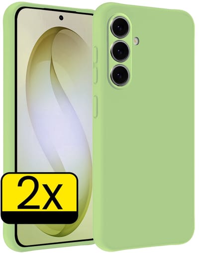 Hoesje - 2 Stuks - Geschikt voor Samsung Galaxy S26 - Sterk & Shockproof - Case Siliconen - Back Cover - Telefoon Hoes - Telefoonhoesjes - Groen