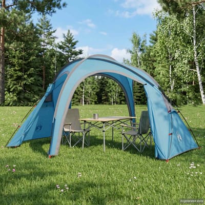 vidaXL - Trekkingtent - met - regenkap, - waterbestendig - 3-persoons - Blauw