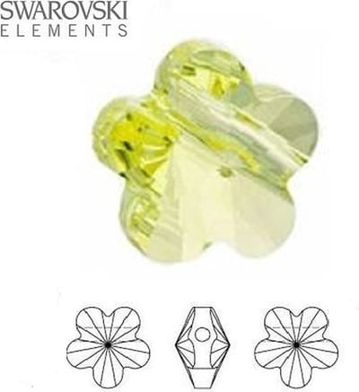 Swarovski Elements, 18 stuks Swarovski bloemenkralen, 8mm, jonquil, 5744