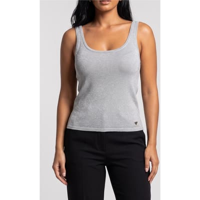 GUESS  Eco Nellie Tank Top Swtr Light Blue Lurex Größe: S | Tanktops Outlet | Damen | Blau
