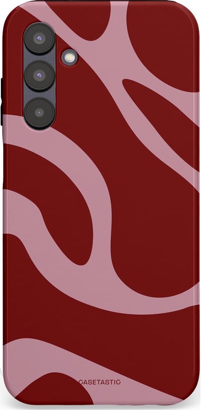 Casetastic hoesje geschikt voor Samsung Galaxy A25 - Dubbellaagse bescherming - Roze Rode Framboos Blobs - Fashion Case - Bordeaux Lila