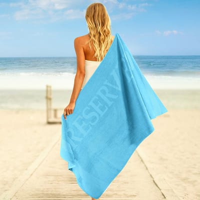 Zavelo Strandlaken Reserved Aqua (100x180 cm)