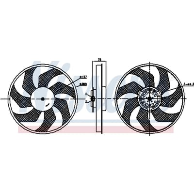 Koelventilatorwiel, motorkoeling NISSENS 85956