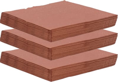 Maki uni servetten - 60x st - 33 x 33 cm - koper - lunch/diner servetten