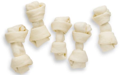 Landman Geknoopte Botjes Naturel (5st) - 11cm - Hondensnacks - Hondensnoepjes - Kauwbotten Hond - Kauwstaaf