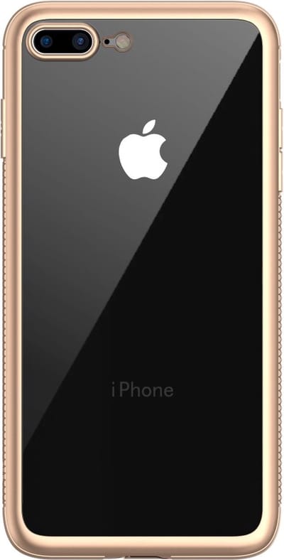 Peachy LEEU Design Gold doorzichtig TPU hoesje geschikt voor iPhone 7 Plus 8 Plus - Goud