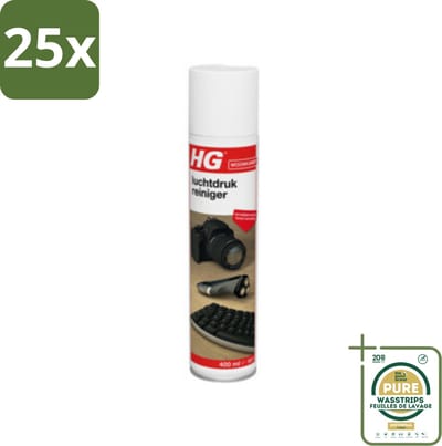 25 x HG Luchtdrukreiniger Voor Alle Kiertjes & Gaatjes 400 ml - Grootverpakking - Luchtdrukreiniger - Stof Verwijderen - Losse Vervuiling - Toetsenbord Reinigen - Printer Reinigen