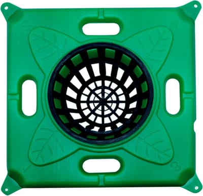 Drijvende mand - Vijver eiland - Planten kweken - Groot vierkant formaat - 33 x 33 cm - Groen