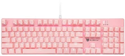 Mechanisch Gaming Toetsenbord met LED Verlichting - Roze, 104 Toetsen, Amerikaanse Lay-out