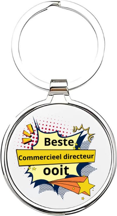 Akyol - beste commercieel directeur ooit Sleutelhanger - Manager - de beste commercieel directeur - manager - directeur - werk - cadeau voor je baas - sleutelhanger voor je baas - werkgever - leukste werkgever die er is - 4 x 7,5 CM