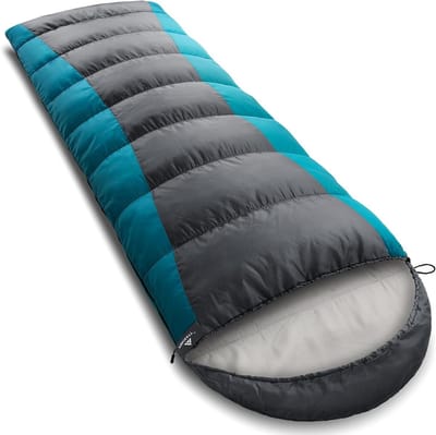 Slaapzak voor volwassenen, 3 seizoenen en koud weer (-10°C tot 18°C), perfect voor kamperen, wandelen en outdoor activiteiten, waterdicht, lichtgewicht en warm.