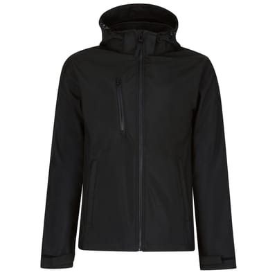 Regatta Professional Heren Venturer Softshell 3 Layer Hooded Jacket (Zwart)