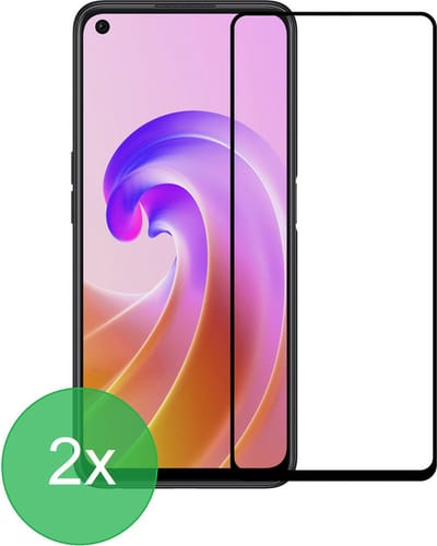 Full Screenprotector 2x Geschikt voor: Oppo A96 - screen protector - volledige glas - bescherming - beschermglas - ZT Accessoires