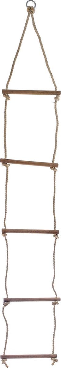 Touwladder met 5 houten treden voor schommel - 200 cm