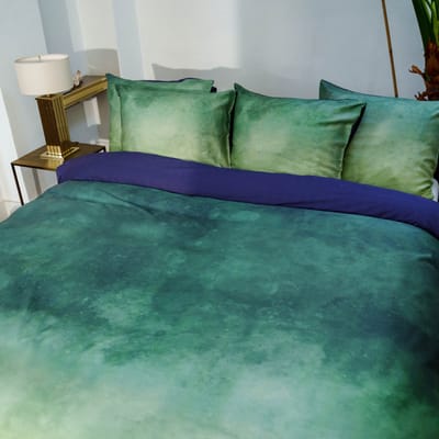 Kayori Tashiro Dekbedovertrek Tencel - 140x200-220 + 1 sloop - Eenpersoons - Zacht & Verkoelend - Groen