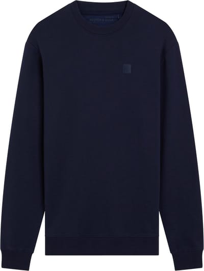 Regular fit sweatshirt van puur katoen met labelpatch