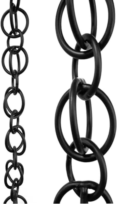Regenketting Decoratief - Afvoer Ketting - Waterbeheer Tuin - Dubbele Ring Ontwerp - 1-10 meter - Antiek Brons