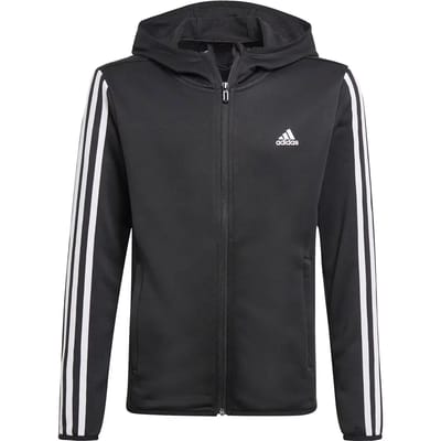 Kinder sweatshirt met capuchon en ritssluiting adidas D2M 3-Bandes