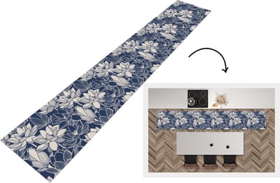 Keukenloper - Loper keuken - Lotus - Blauw - Patronen - 300x50 cm - Keukenloper vinyl